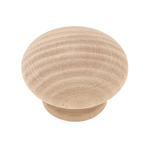 Select Option 50 or 100 1 1/4" Birch Wood Cabinet Knob Pulls Drawer Knobs 